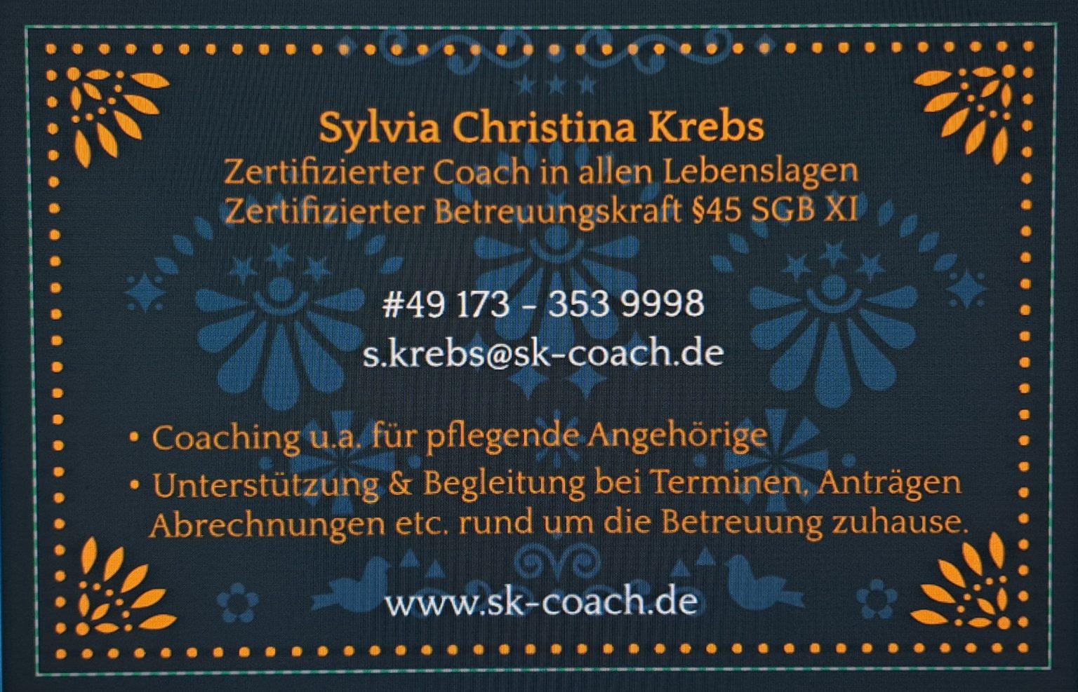 Visitenkarte Rückseite